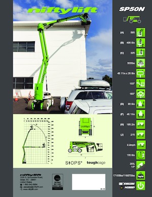 Knikarmhoogwerkers op wielen Niftylift SP50N