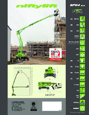 Knikarmhoogwerkers op wielen Niftylift SP64 4x4