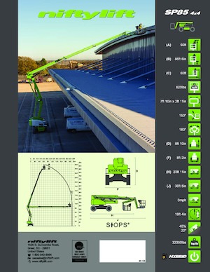 Knikarmhoogwerkers op wielen Niftylift SP85 4x4