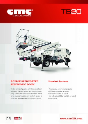 Op aanhangwagen gemonteerde knikarmhoogwerkers CMC TB20