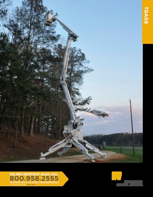 Knikarmhoogwerkers op rupsbanden Altec TDA58 