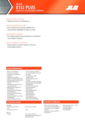 Knikarmhoogwerkers op rupsbanden JLG X15J Plus