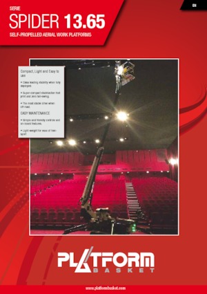 Telescoophoogwerkers op rupsbanden Platform Basket SPIDER 13.65