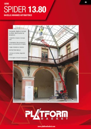 Telescoophoogwerkers op rupsbanden Platform Basket SPIDER 13.80