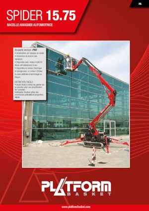 Knikarmhoogwerkers op rupsbanden Platform Basket SPIDER 15.75 PRO