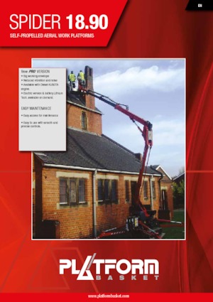Knikarmhoogwerkers op rupsbanden Platform Basket SPIDER 18.90 PRO