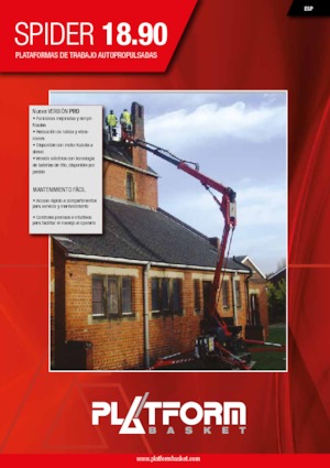 Knikarmhoogwerkers op rupsbanden Platform Basket SPIDER 18.90 PRO