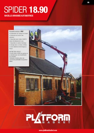 Knikarmhoogwerkers op rupsbanden Platform Basket SPIDER 18.90 PRO