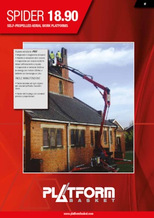 Knikarmhoogwerkers op rupsbanden Platform Basket SPIDER 18.90 PRO