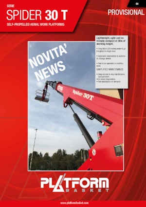 Telescoophoogwerkers op rupsbanden Platform Basket SPIDER 30 T