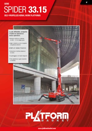 Knikarmhoogwerkers op rupsbanden Platform Basket SPIDER 33.15