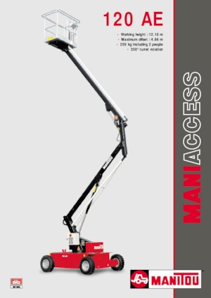 Knikarmhoogwerkers op wielen Manitou 120 AE