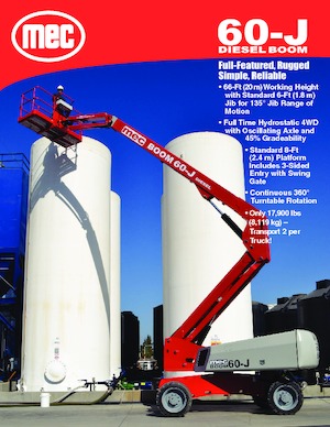 Telescoophoogwerkers op wielen MEC 60-J