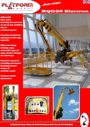 Knikarmhoogwerkers op wielen Platform Basket SPIDER 25 WE