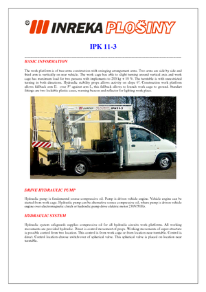 Op aanhangwagen gemonteerde knikarmhoogwerkers Inreka IPK 11-3