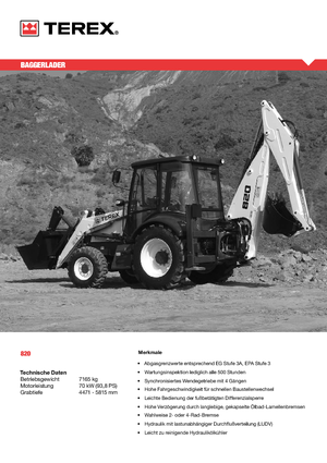 Graaflaadmachines Terex 820