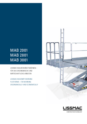 Steigerwerkplatforms Lissmac MAB 3001