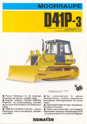 Bulldozers Komatsu D41P-3