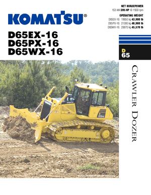 Bulldozers Komatsu D65EX-16