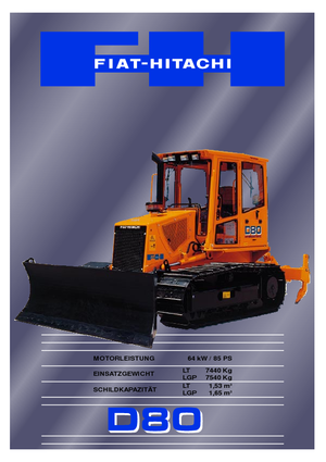 Bulldozers Fiat-Hitachi D 80 LGP