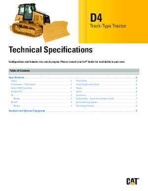 Bulldozers Caterpillar D4 XL
