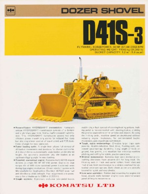 Bulldozers Komatsu D41S-3