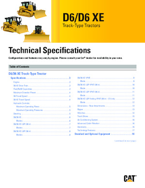 Bulldozers Caterpillar D6 XE LGP