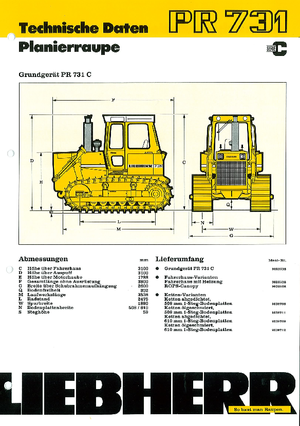 Bulldozers Liebherr PR 731 C