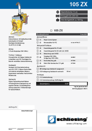 Houtversnipperaars Schliesing 105 ZX