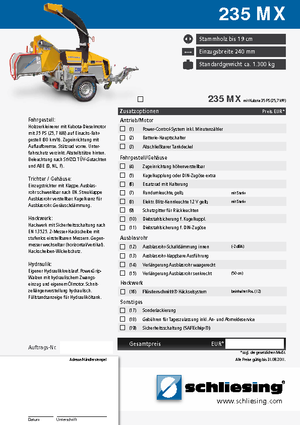 Houtversnipperaars Schliesing 235 MX