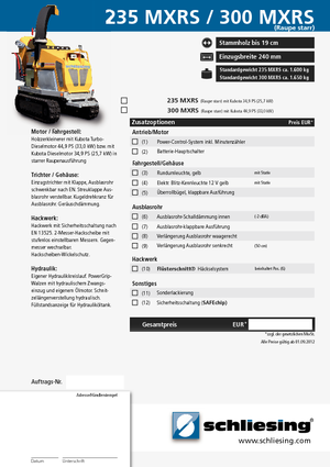 Houtversnipperaars Schliesing 235 MXRS