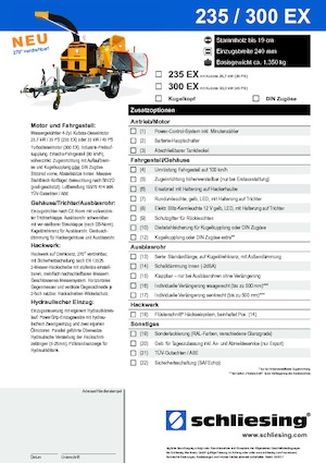 Houtversnipperaars Schliesing 300 EX