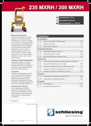 Houtversnipperaars Schliesing 300 MXRH Raupe