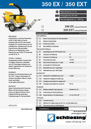 Houtversnipperaars Schliesing 350 EX