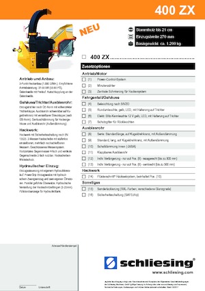 Houtversnipperaars Schliesing 400 ZX