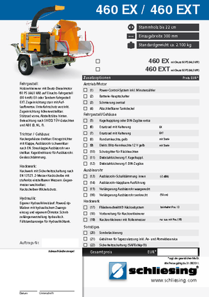 Houtversnipperaars Schliesing 460 EX