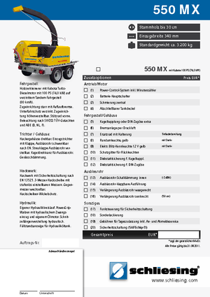 Houtversnipperaars Schliesing 550 MX