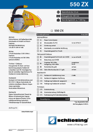 Houtversnipperaars Schliesing 550 ZX Forst