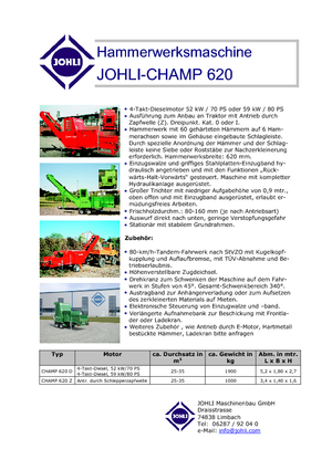 Houtversnipperaars Johli Champ 620 Z
