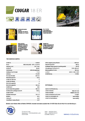Houtversnipperaars TS-Industrie Cougar 18 ER