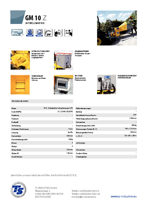 Houtversnipperaars TS-Industrie GM 10 Z