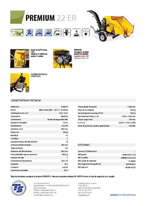 Houtversnipperaars TS-Industrie Premium 22 ER
