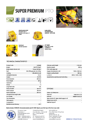 Houtversnipperaars TS-Industrie Super Premium PTO