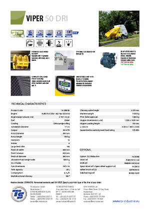 Houtversnipperaars TS-Industrie Viper 50 DRI