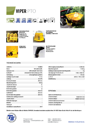 Houtversnipperaars TS-Industrie Viper PTO