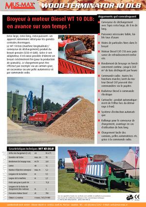 Houtversnipperaars MUS-MAX Wood-Terminator 10 DLB