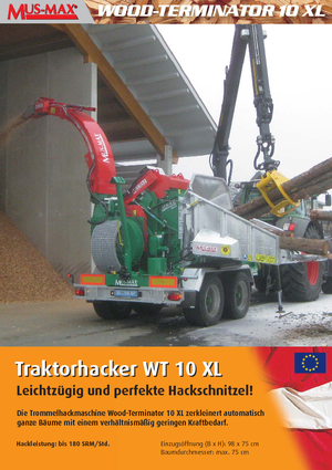 Houtversnipperaars MUS-MAX Wood-Terminator 10 XL Z