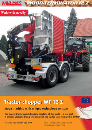 Houtversnipperaars MUS-MAX Wood-Terminator 12 Z