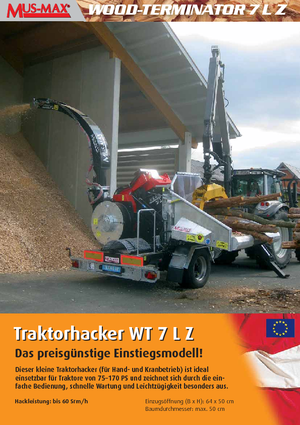 Houtversnipperaars MUS-MAX Wood-Terminator 7 LZ