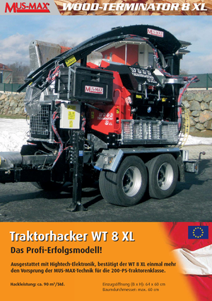 Houtversnipperaars MUS-MAX Wood-Terminator 8 XL Z